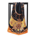 90*90cm Square Silk Scarves Women Hijab Shawls Fashion Print Kerchief Femme Head Scarf Foulard Bandana Beach Pareo