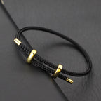 Adjustable Simple Stainless Steel Wire Charm Bracelet Unisex Sliding Knot Good Luck Red Rope Braslet Outdoor Cycling Accessories