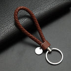 Stylish PU Leather Braided Woven Keychain Bag Pendant - A Perfect Gift for Men and Women!