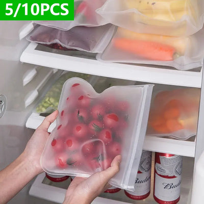 Reusable Silicone Food Storage Bags – Leakproof Freezer Storage Set
