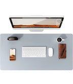 Large PU Leather Desk Pad – Non-Slip Office Mouse Pad & Desk Protector for Laptop, Keyboard, and Workstation