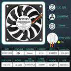 YOUNUON 80MM Fan 5V USB Fan 80x80x10mm 8cm DC 5V 12V 24V 8010 Fan Brushless Cooling Cooler PC Fan Computer Case  Fan Cooler