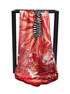 Luxury Brand Square Silk Scarf Women Satin Print Hijab Scarves Muslim Pareo Bandana Female Shawl Wrap Headband Foulard 90*90cm