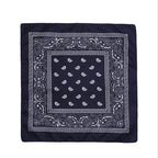 Fashion Hip Hop Bandana Kerchief Unisex Black Hair Band Neck Scarf Headwear Wrist Wraps Head Square Scarves Print Handkerchief