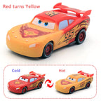 Pixar Cars Color Changing Toy Car Anime Figures Lightning McQueen Doc Hudson Metal Die Casting Model Children's Birthday Gifts