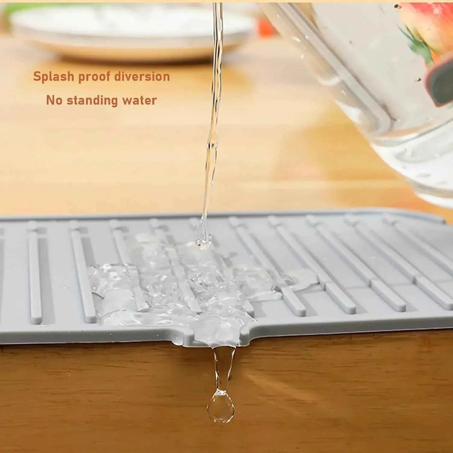 Silicone Faucet Splash Guard – Sink Drain Pad & Countertop Protector