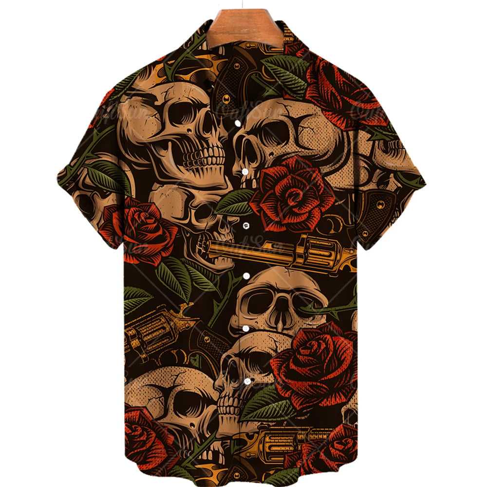 Men's Designer Hawaii Shirts Short Sleeve Collar Top Fashion Streetwear 3d Printed XS-5XL Hiphop Casual Vintage Clothing
