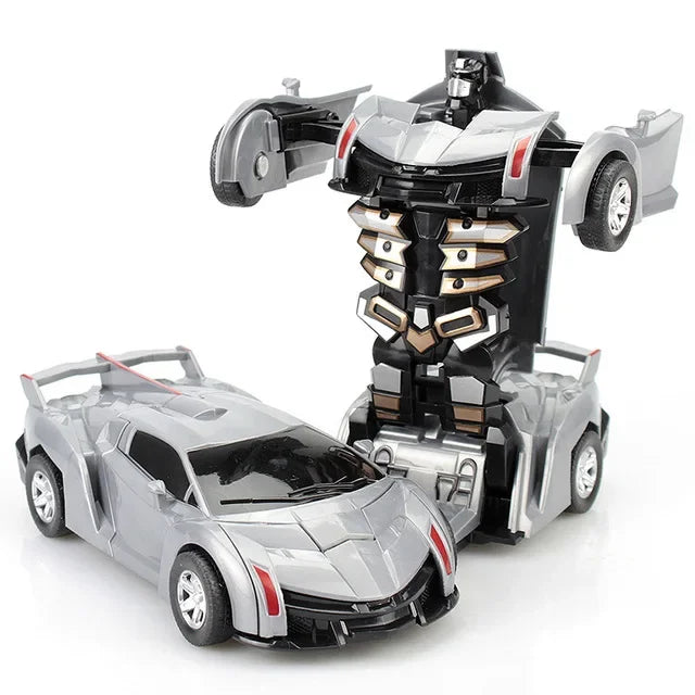 Mini 2 In 1 Car Toys One-key Transformable Car Toys Automatic Transforming Robot Model Car Diecasts Toy Boys Gifts Children Toy