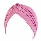Stretchy Knot Twist Turban Bandanas Women Headscarf Bonnet Muslim Hijab Indian Hats Female Chemo Cap Adult Solid Color Head Wrap