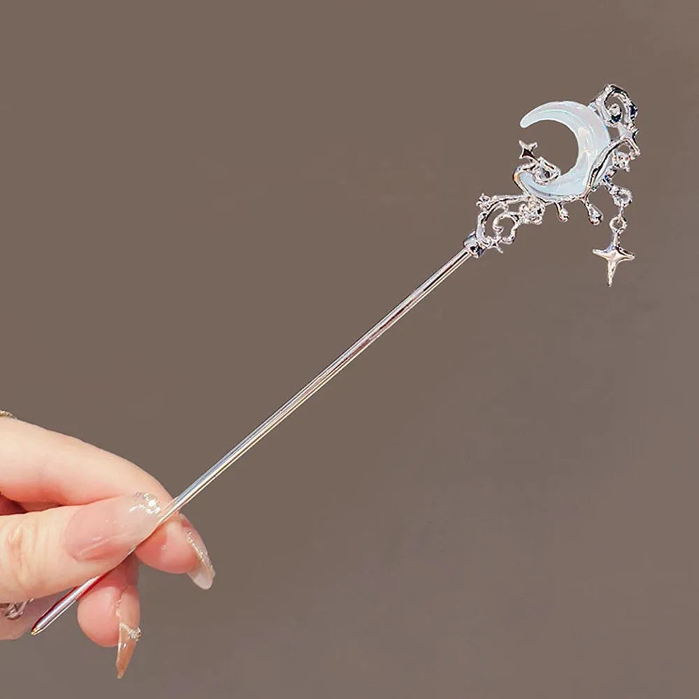 1/3pcs French Hair Pin  Women's Hair Accessories Sweet Stars Moon Gemstones Suitable For Daily Parties Fashionable Hair