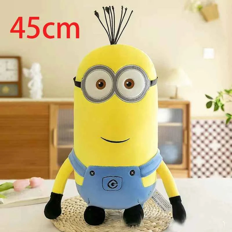 Minions Movie Periphery Yellow Plush Bob Plush Stuart Stuffed Toys In Jeans Soft Dolls Pillow Decoration Children Birthday Gift