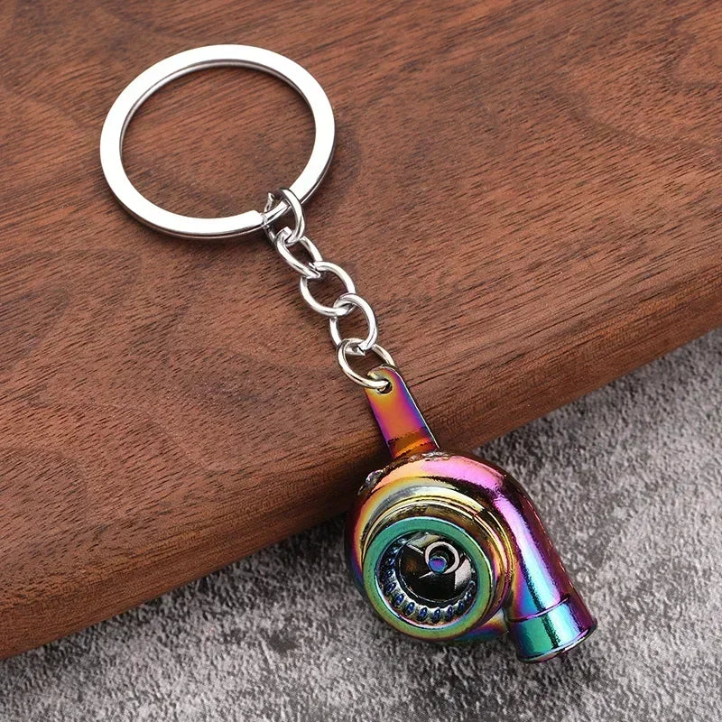 Mini Turbocharged Keyrings Car Style Gearbox Pendant Old Button Keychain Gear Shift Metal Car Modification Gear Shift Keychain