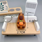 Creative Cute Capybara Keychains For Car Keychain Anime Cartoon Capibala Pendant  Women Doll Keyring Charm Holiday Gifts Jewelry