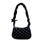Fashion Grid Mini Handbags Adjustable Shoulder Strap Korean Hand-held Commuting Bag Single-shoulder Crossbody Bag Underarm Pouch