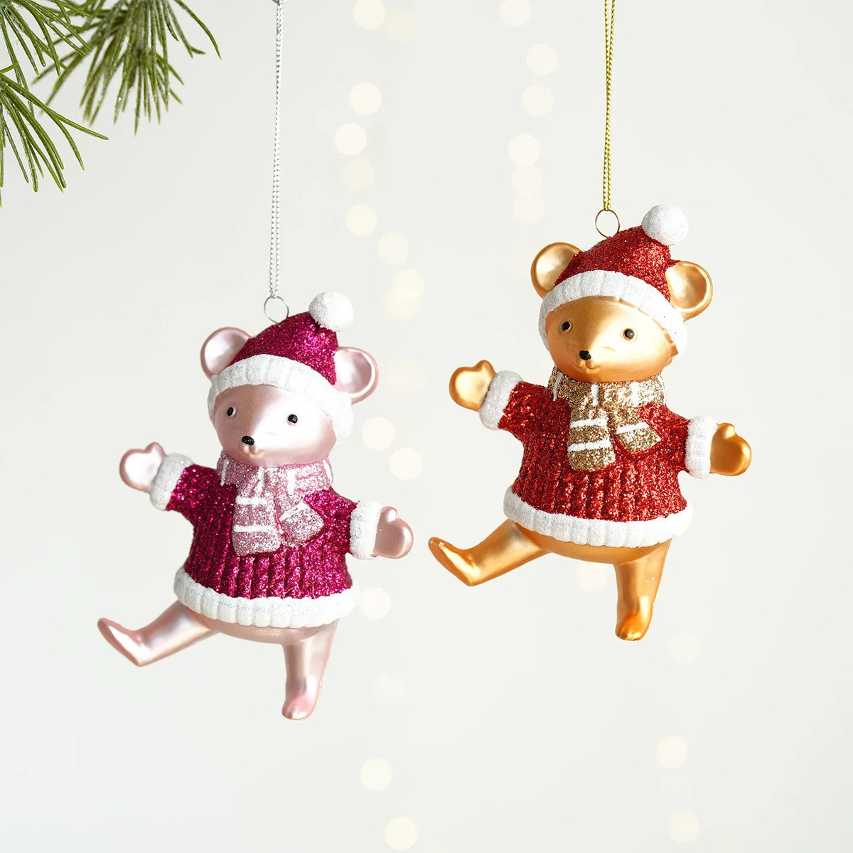 Christmas Atmosphere Balloon Dog Small Pendant Christmas Tree Snowflake House Pendant Small Ornament Wreath Accessory