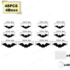 Halloween Bat & Spider Night Light Wall Decor – 3D Glow Stickers