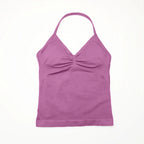 NCLAGEN Longline Strappy Top Sports Yoga Vest Women's Fitness Tank Top Gym Beautiful Open Back Bra Running Workout Halter