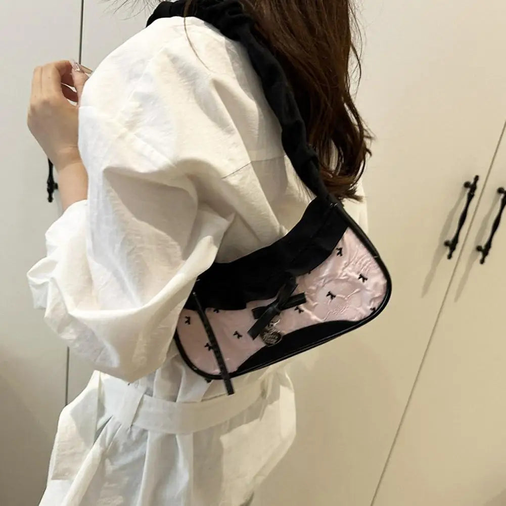Fashion Grid Mini Handbags Adjustable Shoulder Strap Korean Hand-held Commuting Bag Single-shoulder Crossbody Bag Underarm Pouch