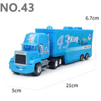 Cars Toy Truck Lightning McQueen Uncle Mike Alloy Diecast Model Container Hauler Trucks Children's Christmas Toys