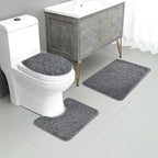 3-Piece Solid Color Bathroom Mat Set – Water-Absorbing & Non-Slip