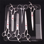 Pet Grooming Scissors Purple Dragon Japan Stainless Pink Curved Scissors For Dogs Dog Thinning Scissors Pet Chunker Shears Z3003