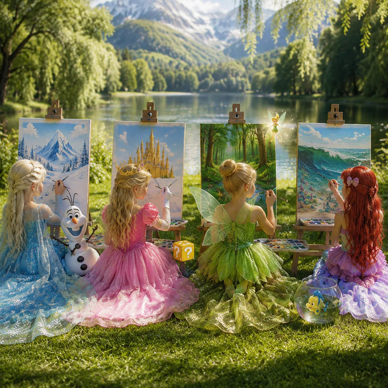 Girls Princess Dress Kid Cinderella Snow White Aurora Rapunzel Cinderella Halloween Costume Children Birthday Party Dress