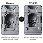 Skull Ice Ball Mold Silicone 3D Flexible Ice Cube Trays BPA Free Ice Trays For Freezer Horror Skull Head Cocktail Ice Ball Maker
