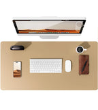 Large PU Leather Desk Pad – Non-Slip Office Mouse Pad & Desk Protector for Laptop, Keyboard, and Workstation