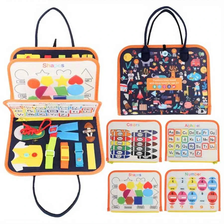 Busy Board Montessori Toys Gifts, Sensory Toys,Educational Travel Toys, Preschool Activities for Learning Fine Motor Skills