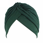 Stretchy Knot Twist Turban Bandanas Women Headscarf Bonnet Muslim Hijab Indian Hats Female Chemo Cap Adult Solid Color Head Wrap