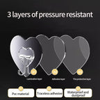Heart Shape Transparent Hooks Non Punching Plastic Love Hangers Holder Self Adhesive Key Towel Multi-Purpose Hooks Storage Rack