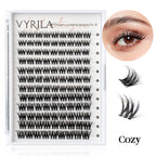 Individual Lashes Cluster C Curl Mix Lash Clusters 3D Wispy DIY Eyelash Extension 0.1mm Super Thin Band Resuable Natural Lashes