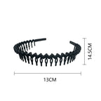 3Pcs Elegant Solid Color Wave Hairbands For Women Trendy Toothed Non-slip Hair Combs Hair Accessories Girl Face Wash Headbands