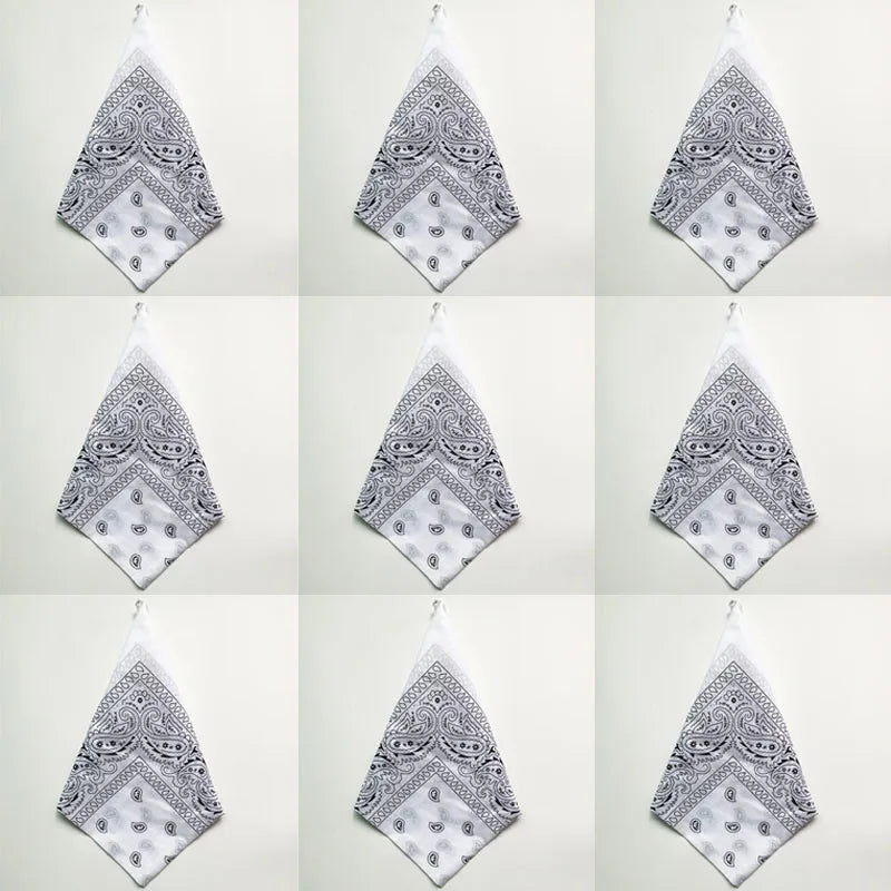 1/4/9pcs Men Women Bandana Hairband Cowboy Mens Biker Sports Headwear Wrist Hairwrap Single Sided Head Wrap Scarf Paisley