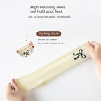 3Pairs Teenage Girls Mid-calf School Socks Bow Korean Style Spring Children Knee High Slouch Socks Fashion Kids Stackable Tights