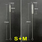 Drinking Straw Cleaning Brush Kit Reusable Tube Pipe Cleaner Nylon Stainless Steel Long Cleaning Brushes for Baby Cup Bottles