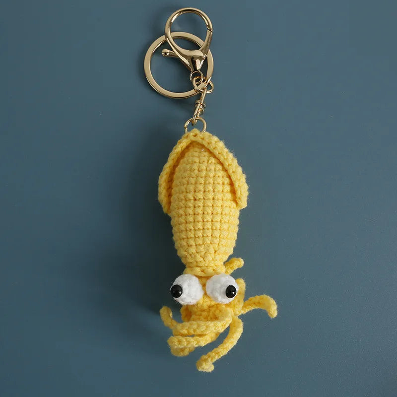 Ocean Animal Crochet Keychain Tropical Fish Bag Charm