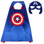 Super Hero Masquerade Mask Cape Cloak Anime Spider Man Batman Cloak Action Captain America Figure Toys Cosplay Child Party Gifts