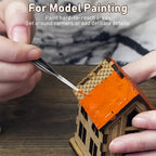 11pcs Precision Paint Brush Set for Fine Detail - Durable Miniature Brushes with Micro Tips for Warhammer 40K, Model & Art Paint