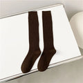 New Women's Stockings Spring Trends Casual Preppy Style Knee High Socks Female High Quality Solid Color Long Socks Comfy