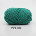 40-50g/Set 4ply Milk Cotton(80%) Knitting Yarn Needlework Dyed Lanas For Crochet Craft Sweater Hat Dolls At Low Price