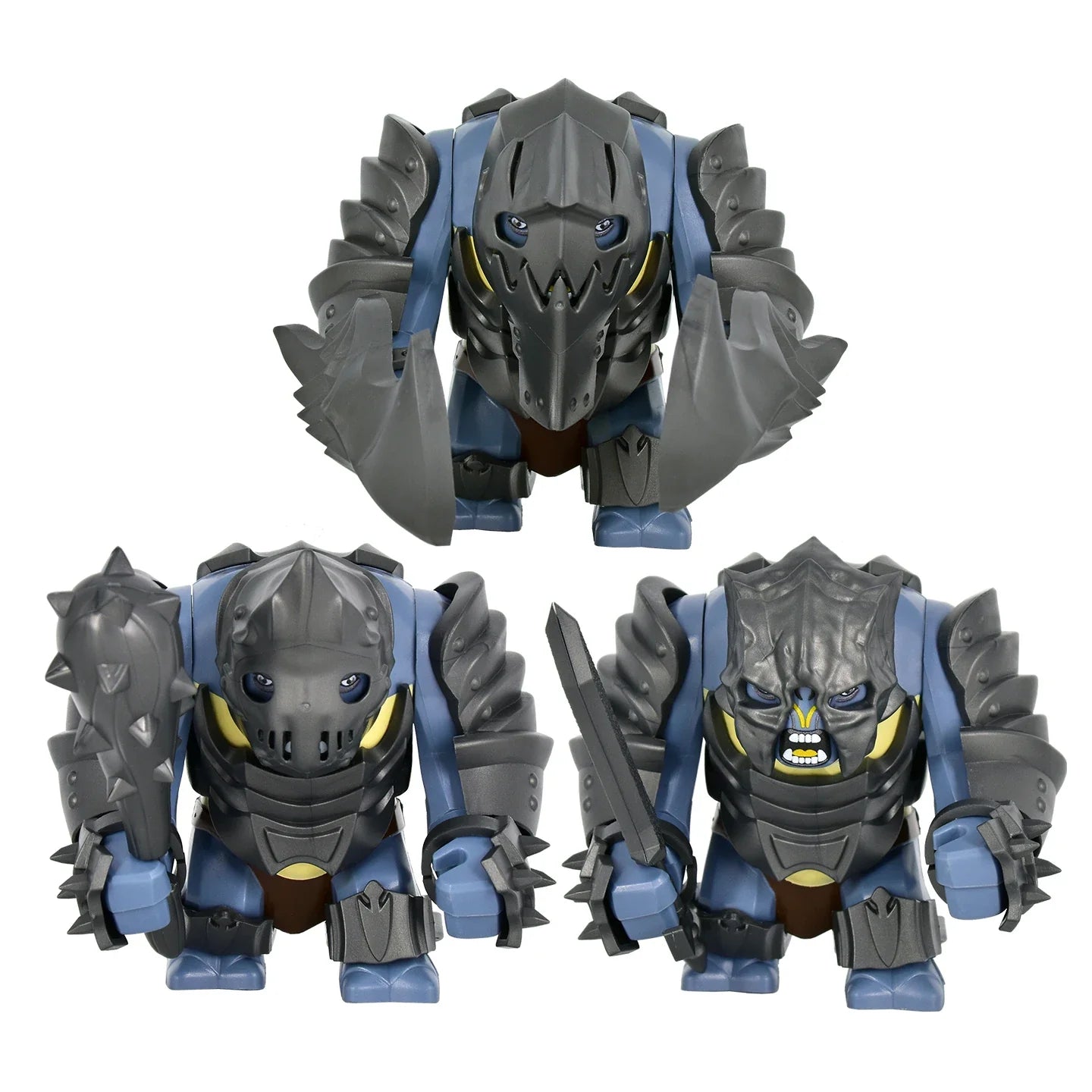 Medieval Orc Warrior Building Block Figure Fantasy Toy Set