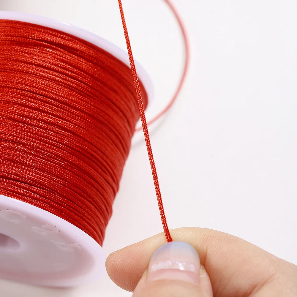 10/50M 0.8mm Nylon Thread Cord – DIY Chinese Knot, Bracelet, Tassel & Shamballa Braided String for Jewelry Making
