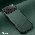 Leather  Phone Case  for APPLE IPhone 17 Air 16 15 14 13 Pro Max 16e Cover Metal Plate for Magnetic Car Mount (NOT INCLOUED)
