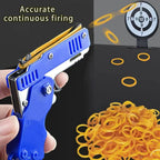 Metal Burst Rubber Band Toy - Mini Folding Launcher Toy With Keychain And 60pcs Rubber Bands,Perfect Gift for Christmas