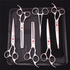 Pet Grooming Scissors Purple Dragon Japan Stainless Pink Curved Scissors For Dogs Dog Thinning Scissors Pet Chunker Shears Z3003