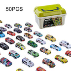 100Pcs Alloy Diecast Car Mini Cars Model Se tToys for Boys Sliding Inertia Pull Back Vehicle Toy Birthday Gift for Kids Toddler