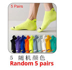 5/10Pairs Summer Socks Bright Color Mesh Ankle Socks Men Women Breathable Street Fashion Sports Mesh Thin Short Running Socks