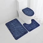 3-Piece Solid Color Bathroom Mat Set – Water-Absorbing & Non-Slip