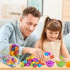 Children Counting and Sorting Toy with Pom Poms and Tweezers Set